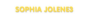 Der Vorname Sophia Jolene3